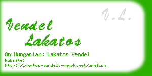 vendel lakatos business card